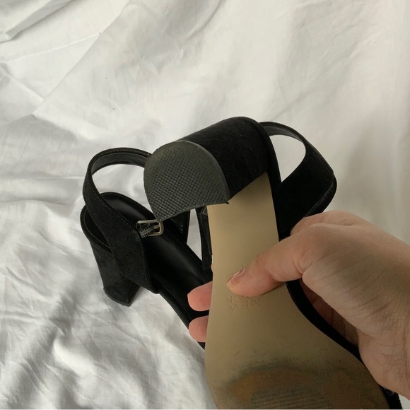 New Look UK Like New Suede Black heels 8.5 size - Picture 10 of 10